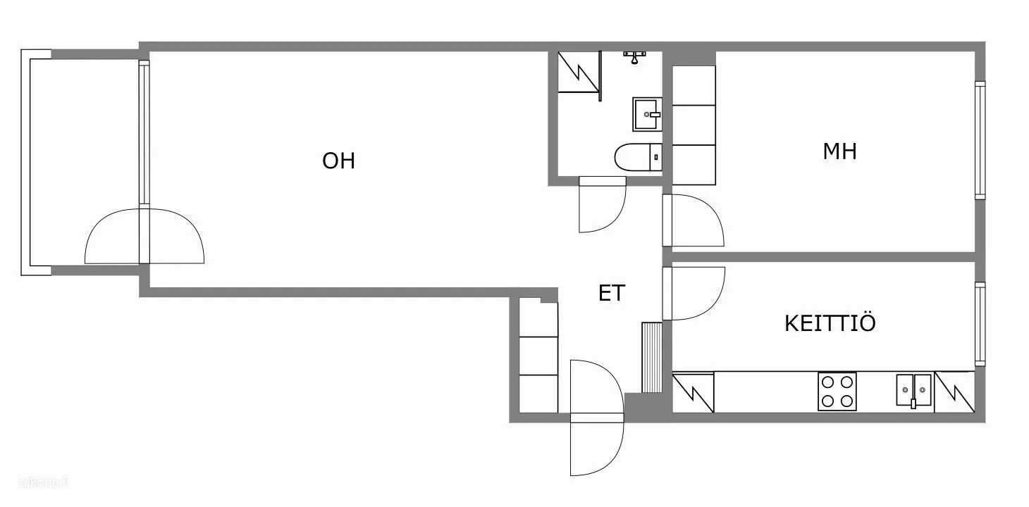 Pohjakuva, 2h + k + p